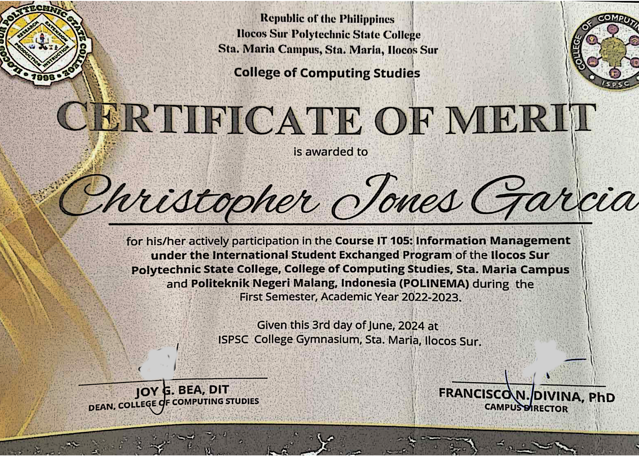 Certificate 2