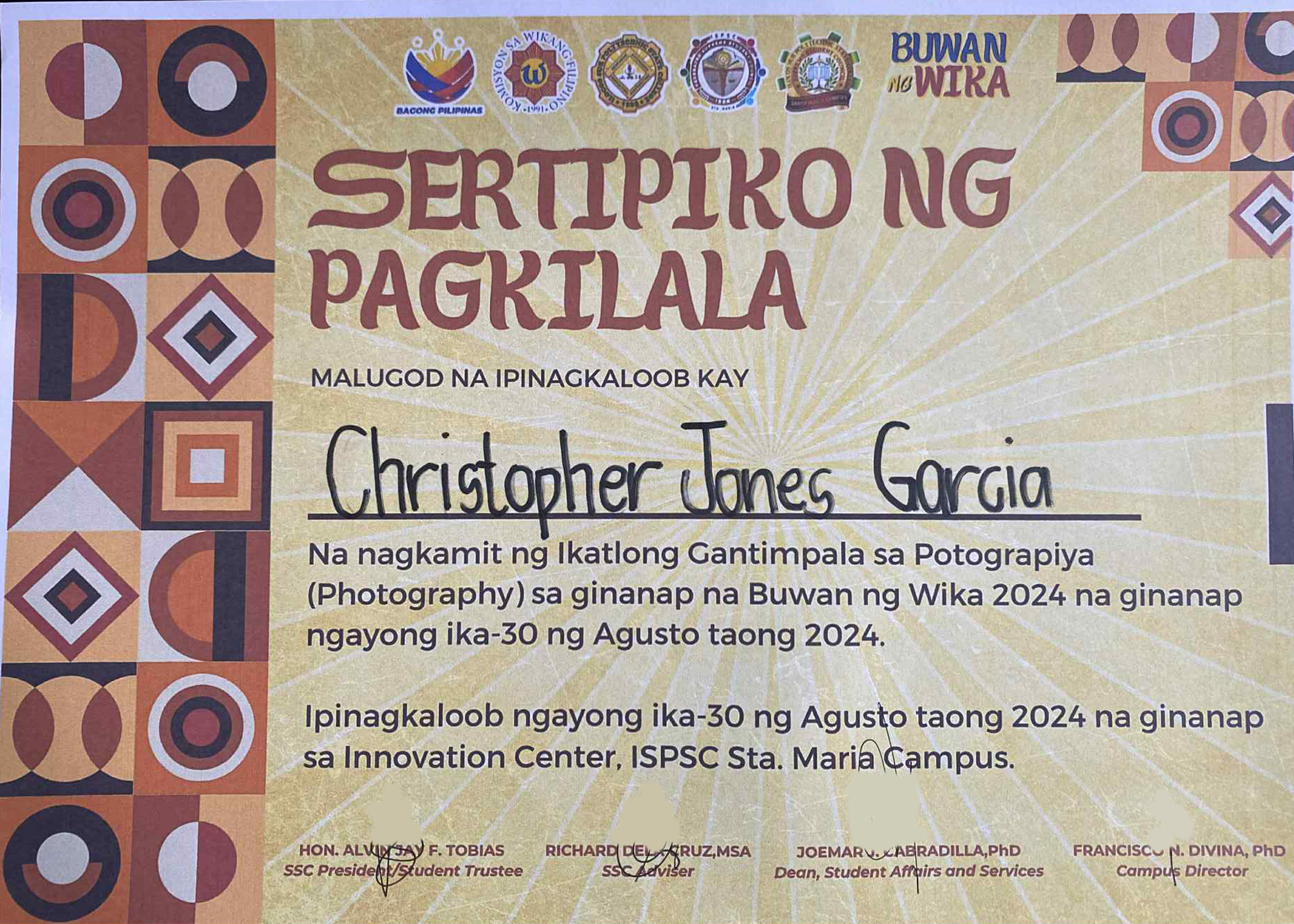 Certificate 2